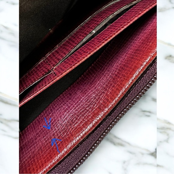 💜Purple Fendi Zucca Zip-around Wallet-interior wear - Picture 7 of 13